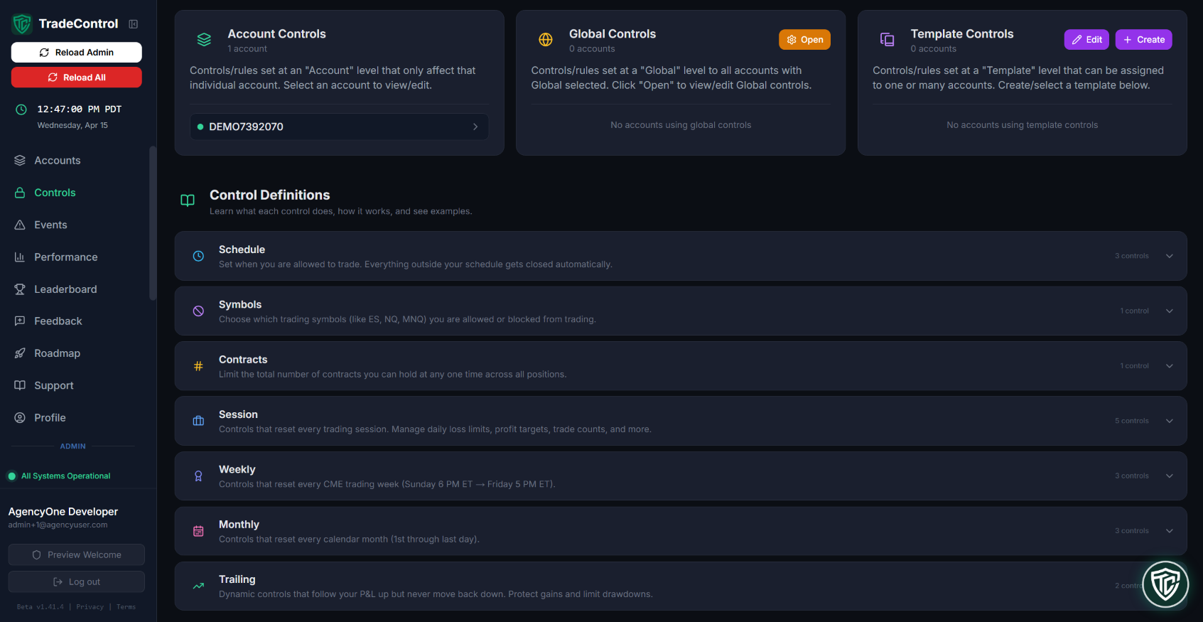 Risk Controls Overview